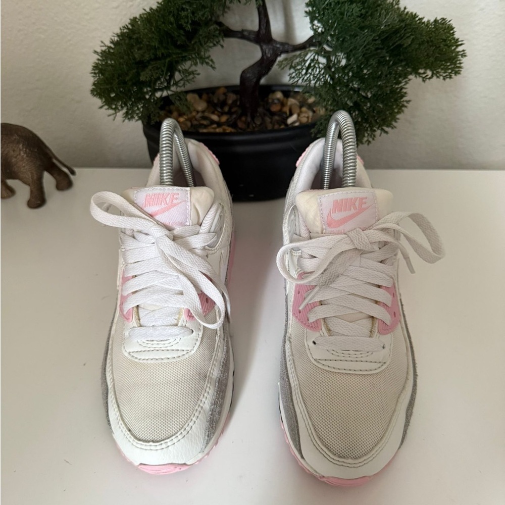 Nike Air Max 90 Women's Sneakers - Pink, White, and Gray - Picture 6 of 7
